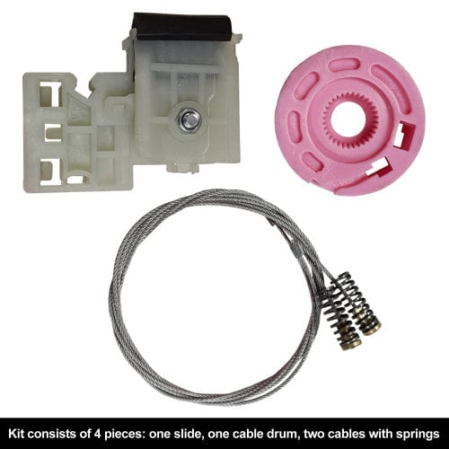 Hyundai Tucson Window Regulator Repair Kit FRONT - Slide Drum Cables Springs