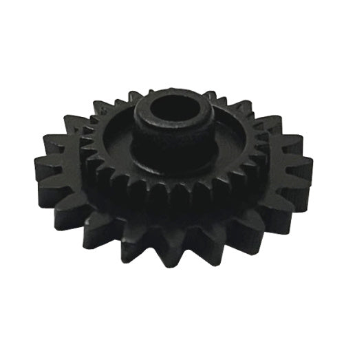 Side view of a black plastic odometer gear with 20 teeth outer and 29 teeth inner, suiting Ford Falcon XD-XE.