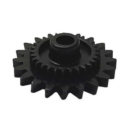 Side view of a black plastic odometer gear with 20 teeth outer and 29 teeth inner, suiting Ford Falcon XD-XE.