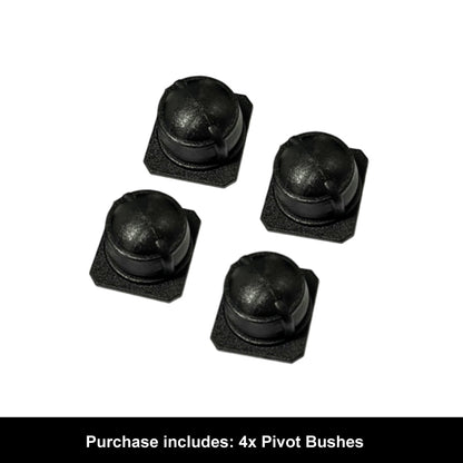 Four black wiper linkage pivot bushes for wiper link assembly